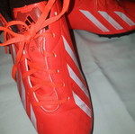 Adidas F10 Football Shoes used, size 42 2/3, red-orange indoor training