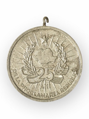 Medal 25 Years Since the Proclamation of the Republic Romania used