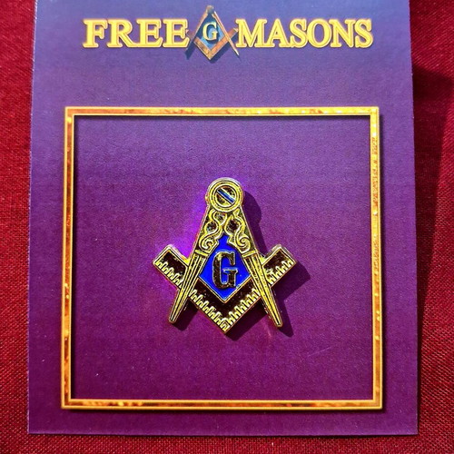 Metal Gold-Plated Masonic Pin new