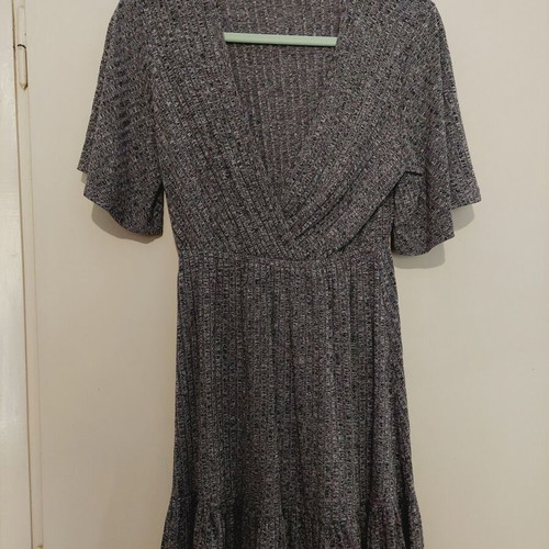 Shein short-sleeve dress gray small new