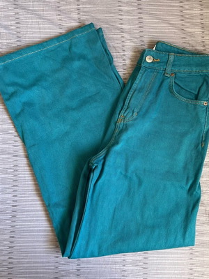 Τζιν Wide Leg High Waist σαν καινούργιο, μπλε, μέγεθος XS