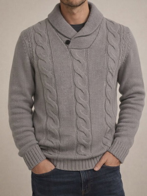 Marks & Spencer men's sweater large gray like new, warm