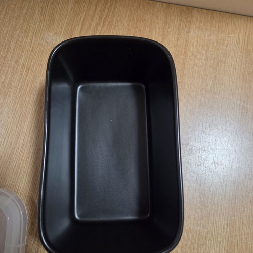 Black Besmeety Butter Container with Ceramic and White Knife new