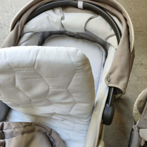 Inglesina Trilogy stroller used with footmuff and bag
