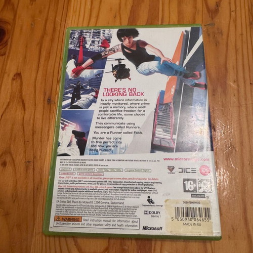 Mirror's Edge Xbox 360 game like new