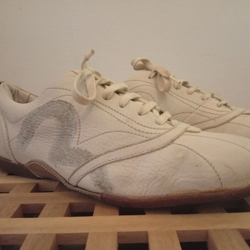 Evisu leather sneakers used, off white, size 41/42