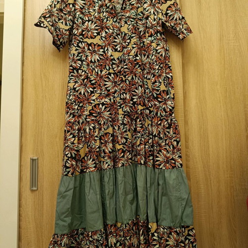 Brigitte dress like new, short sleeve, long, multicolor, size L