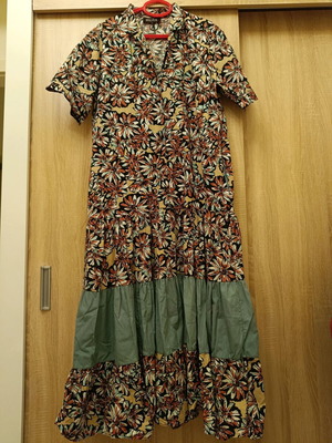 Brigitte dress like new, short sleeve, long, multicolor, size L