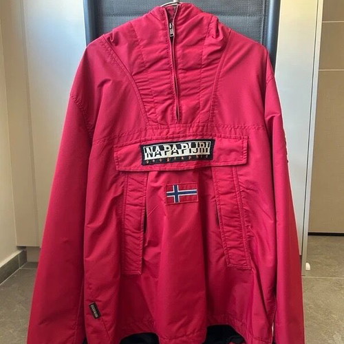 Napapijri jacket like new with fleece lining red