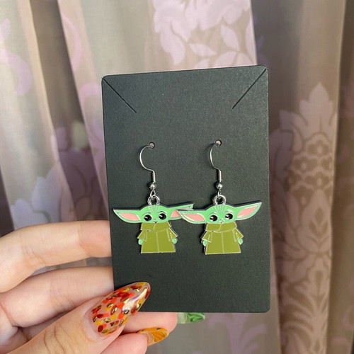 Baby Yoda earrings new with hypoallergenic steel hooks