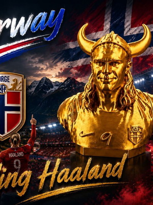 Erling Haaland Viking Bust 3D Printed Collectible Figure new