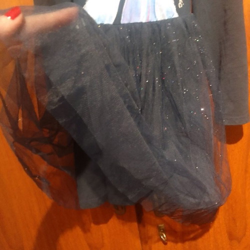 Frozen girls dress dark blue size 140cm like new