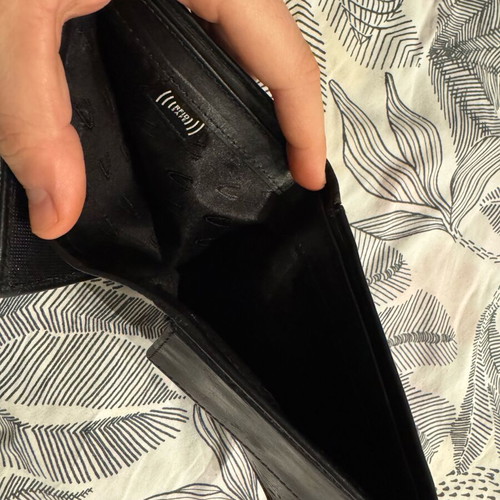 Camel Active wallet used, black, genuine leather