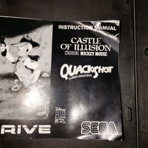 Quackshot & Castle Of Illusion Sega Mega Drive game used