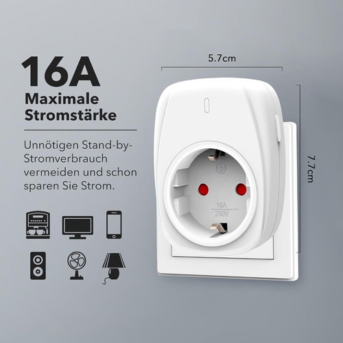 HBN wireless remote control sockets 5 pcs 230V 16A 3680W