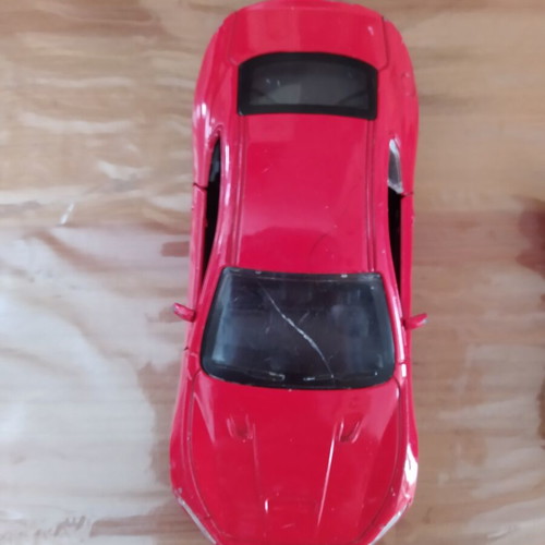 Iron toy cars used, pack of 3, with opening doors, 12-13 cm