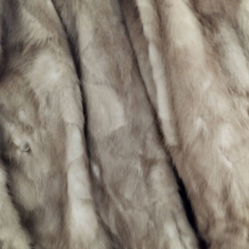 Natural fur coat like new, brown, length 1.10m, for height 1.60m