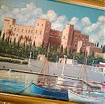  ΕΛΑΙΟΓΡΑΦΊΑ Αυθεντικός Πίνακας"Το Κάστρο Των Ιπποτών"