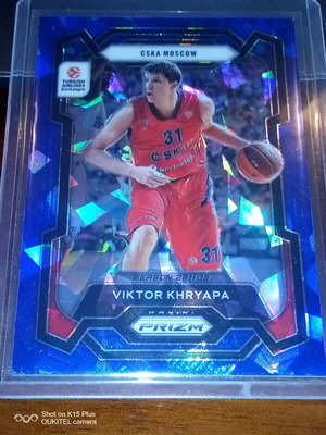 2023-24 Panini Prizm Euroleague Viktor Khryapa Cracken Ice Blue /125
