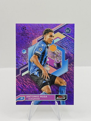 2022-23 Topps Finest Antonio Nusa Rookie Purple Shimmer Refractor κάρτα σαν καινούργιο