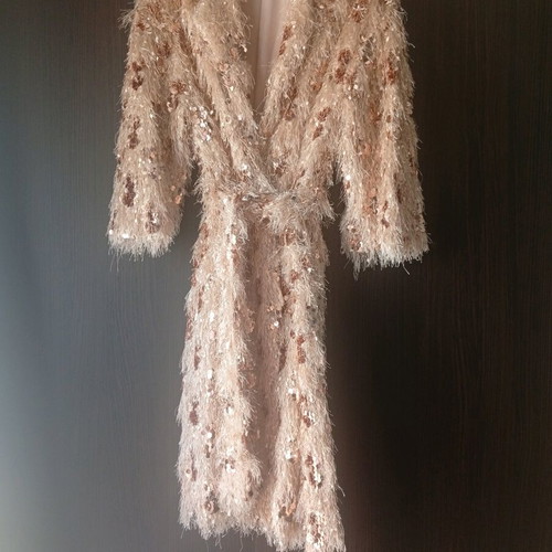 Zara women's coat new, beige and pink, size L