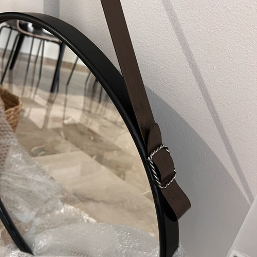 Metal mirror like new, 60 cm diameter, 86 cm height