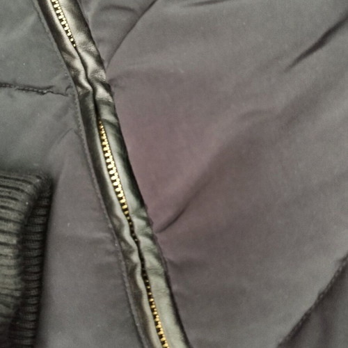 Sisley black jacket size 40 with hood and double zipper like new
