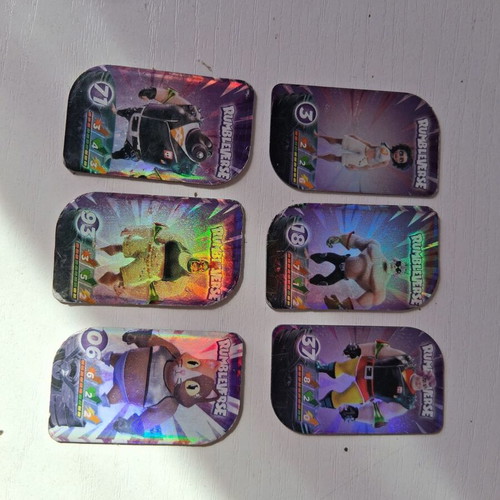Rumbleverse metal tags set of 6, like new