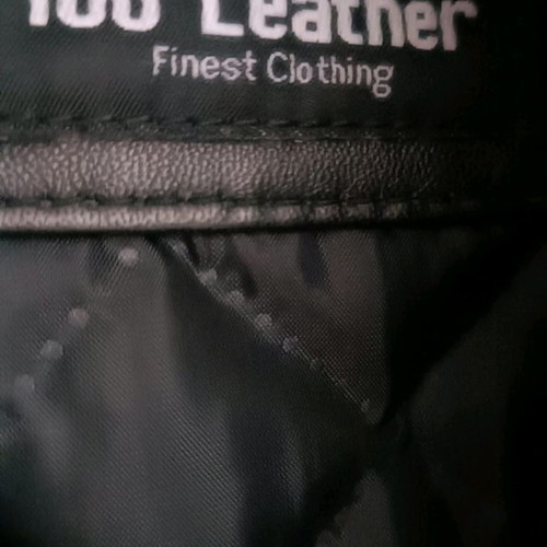 Men's leather jacket used with fur XXL black