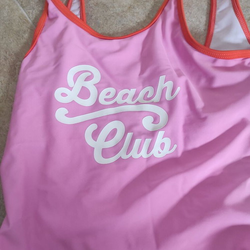Lc Waikiki Girls' Swimsuit New, Size 8-9 Years, Pink and Orange