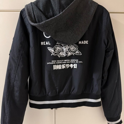 Superdry jacket black, like new, size S