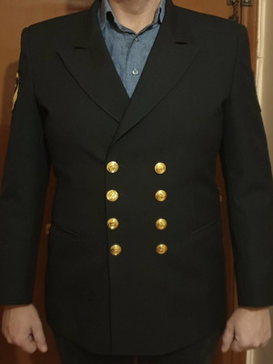 Military Navy Eight-Button Jacket new with Keleystis TPV insignia
