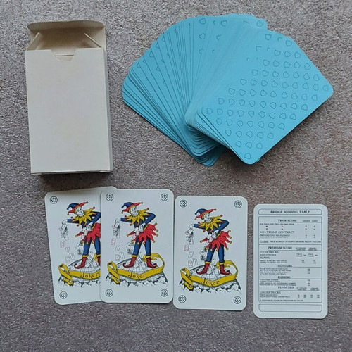 Playing cards used, pack of 4