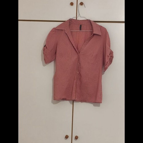 Naf Naf women's summer shirt like new, size L 40, white and red