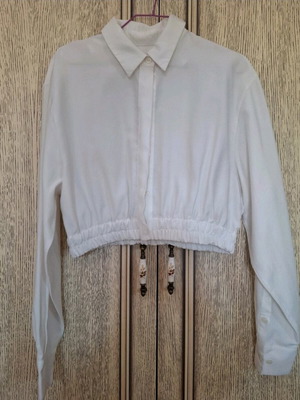 About You crop shirt like new, white, size M