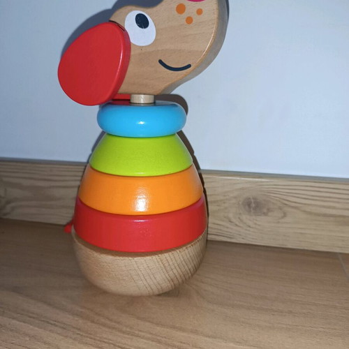 Hape Pepe & Friends Stacker used wooden toy for 12+ months