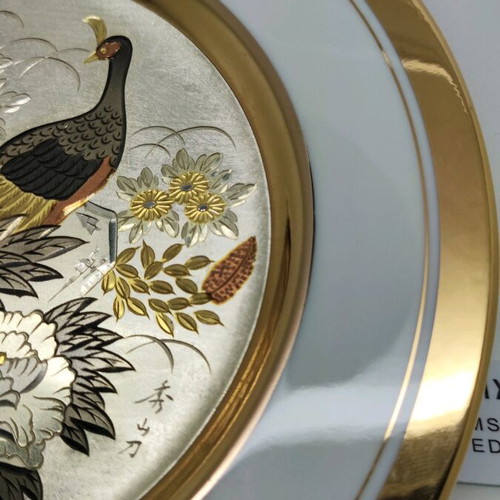 Japanese Chokin plate used with 24K gold