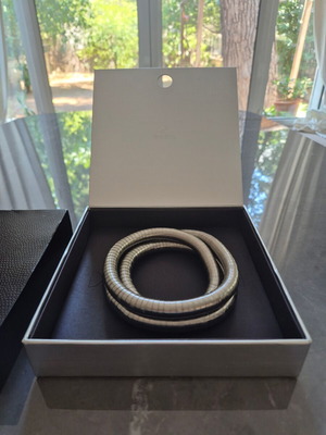 Breil statement silver steel necklace, flexible snake design