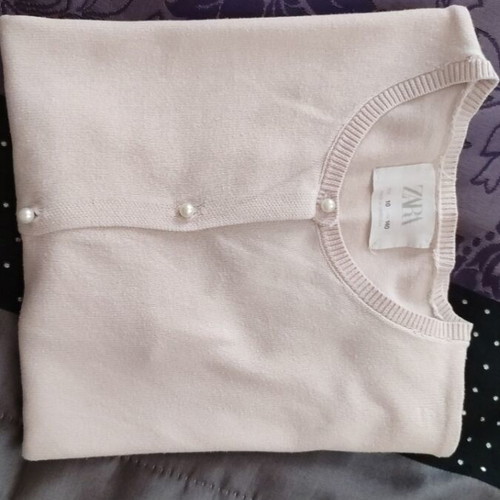 Zara pink cardigan with pearl buttons like new, 10 years