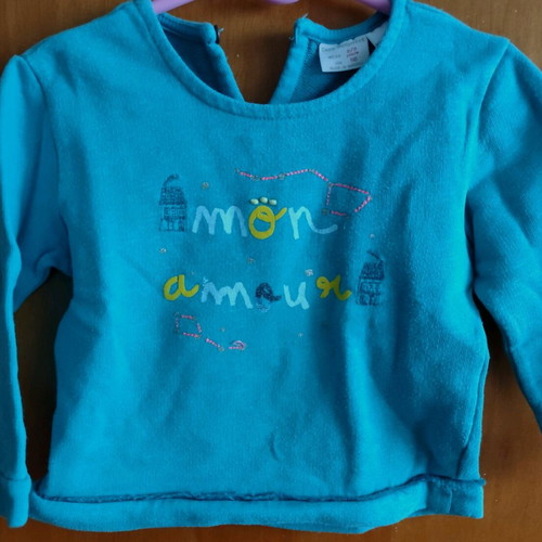 Zara pullover 98 cm like new, turquoise