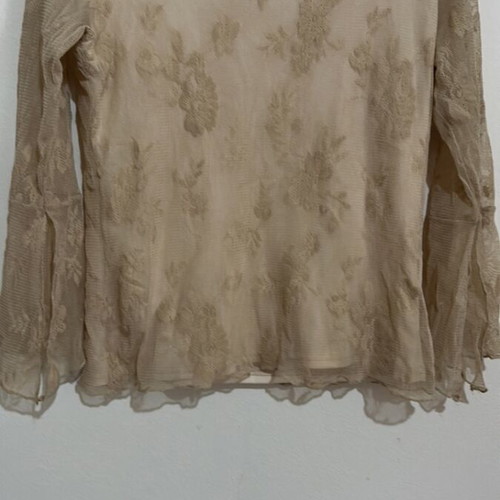 Beige blouse with transparency like new, size S