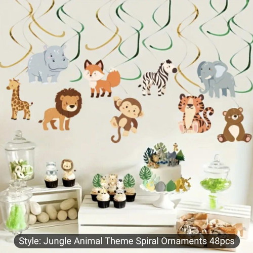 Jungle Safari Girl 2 Years Birthday Decoration Set new