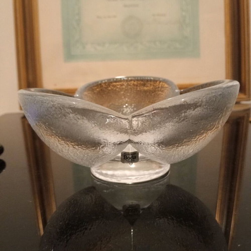 Kosta Boda Sweden Handmade Glass Candleholder Tulip New