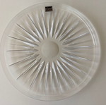 Celleste crystal serving platter used, 32cm diameter