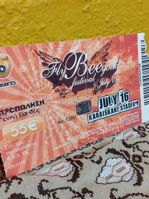 Εισιτήριο συναυλίας Fly Beeyond Festival 2008 μεταχειρισμένο