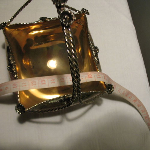 Silver-plated fondue pot like new, height 17 cm