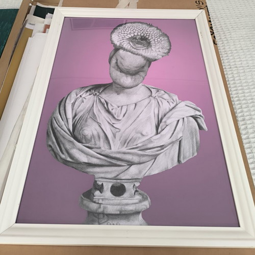 Original Mixed Media Artwork 2020 framed, like new