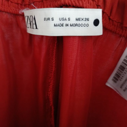 Pajama-style pants Zara Woman Collection size S like new, red