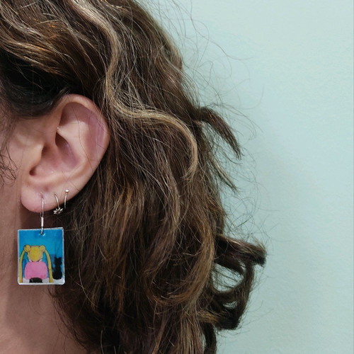 Handmade Sailor Moon earrings with Luna cat new