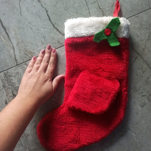 Santa Claus Boot like new, large Christmas stocking
